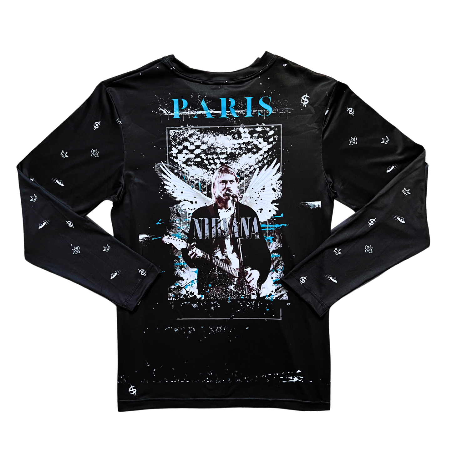 Paris Cobain -Nirvana Inspired Luscious Paris Lavish Designer Long Sleeve Streetwear Fashion Style Chronology Shirt