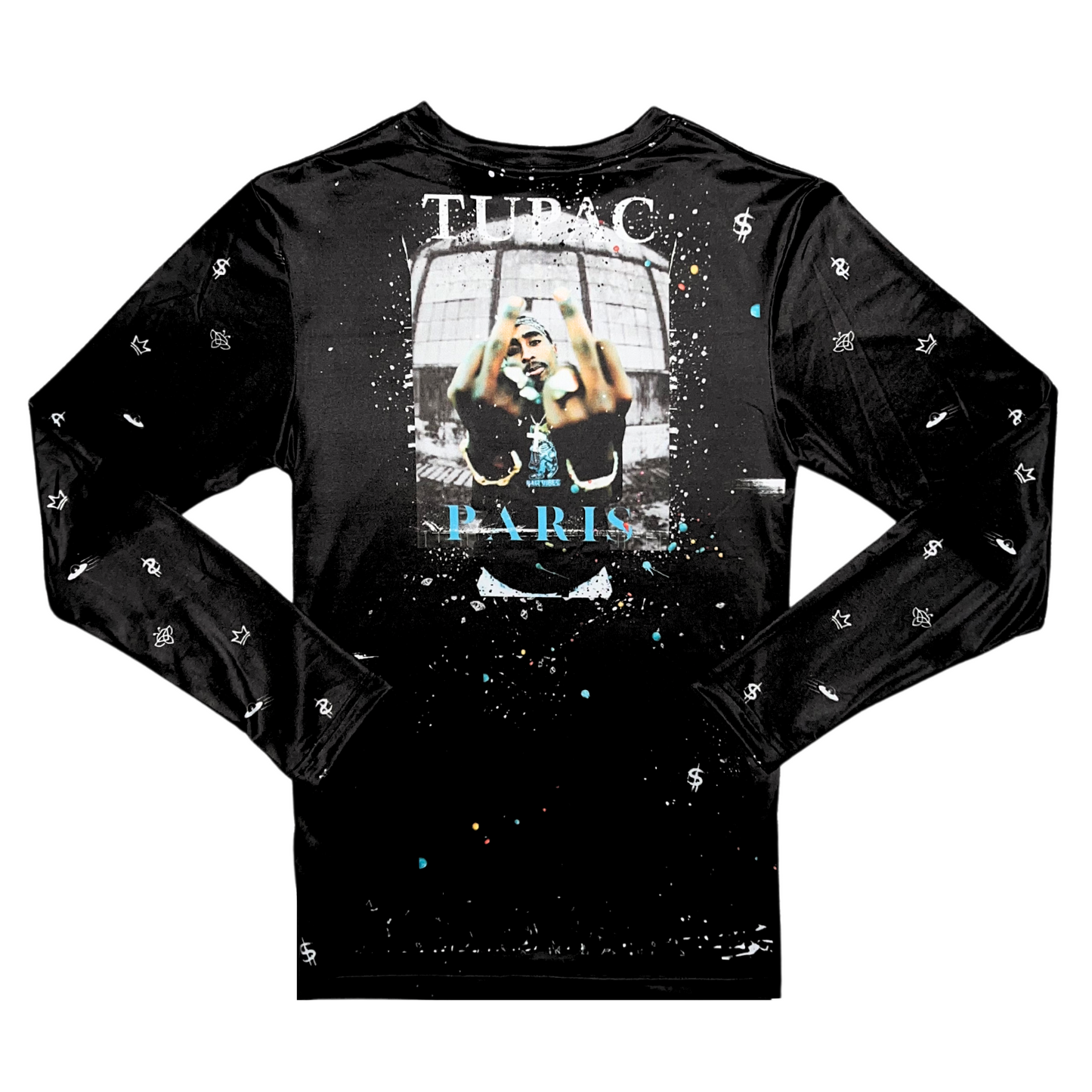 Paris Makaveli-Designer Long-Sleeve Style Luscious Paris Streetwear Fashion Luxury Tupac Pyrex Shirt-Lavish Collection