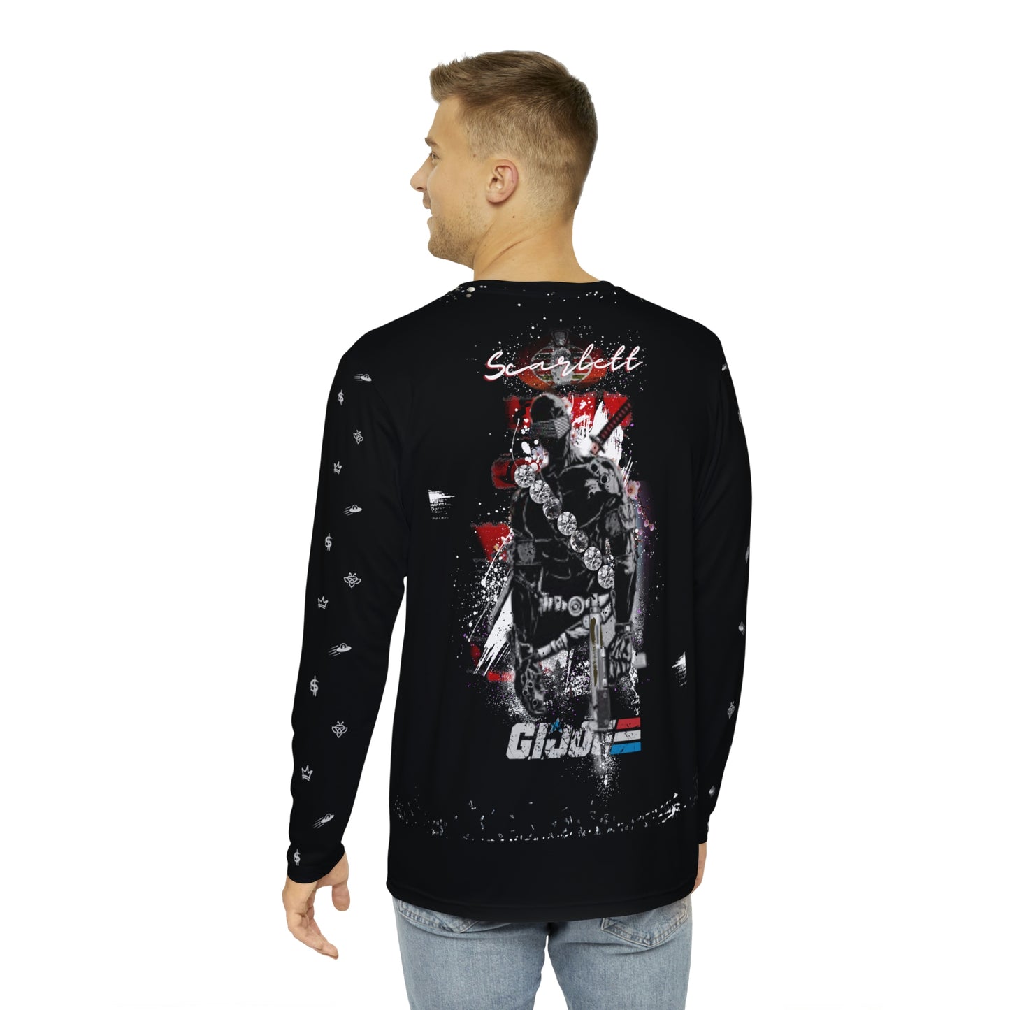 Snake Eyes V2 Diamond G.I. JOE- Designer Long-Sleeve Style Luscious Paris Streetwear Luxury Fashion Shirt-Lavish Collection