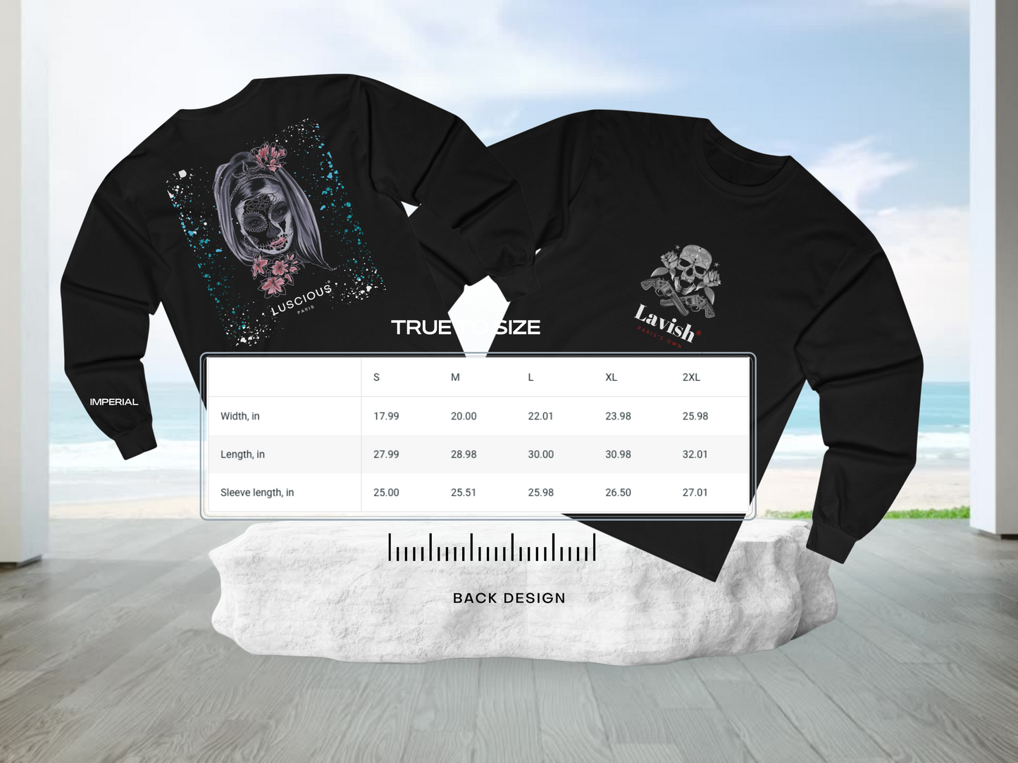 Midnight Luxe V1 Luscious Paris Designer Luxury Style Long Sleeve Streetwear Fashion