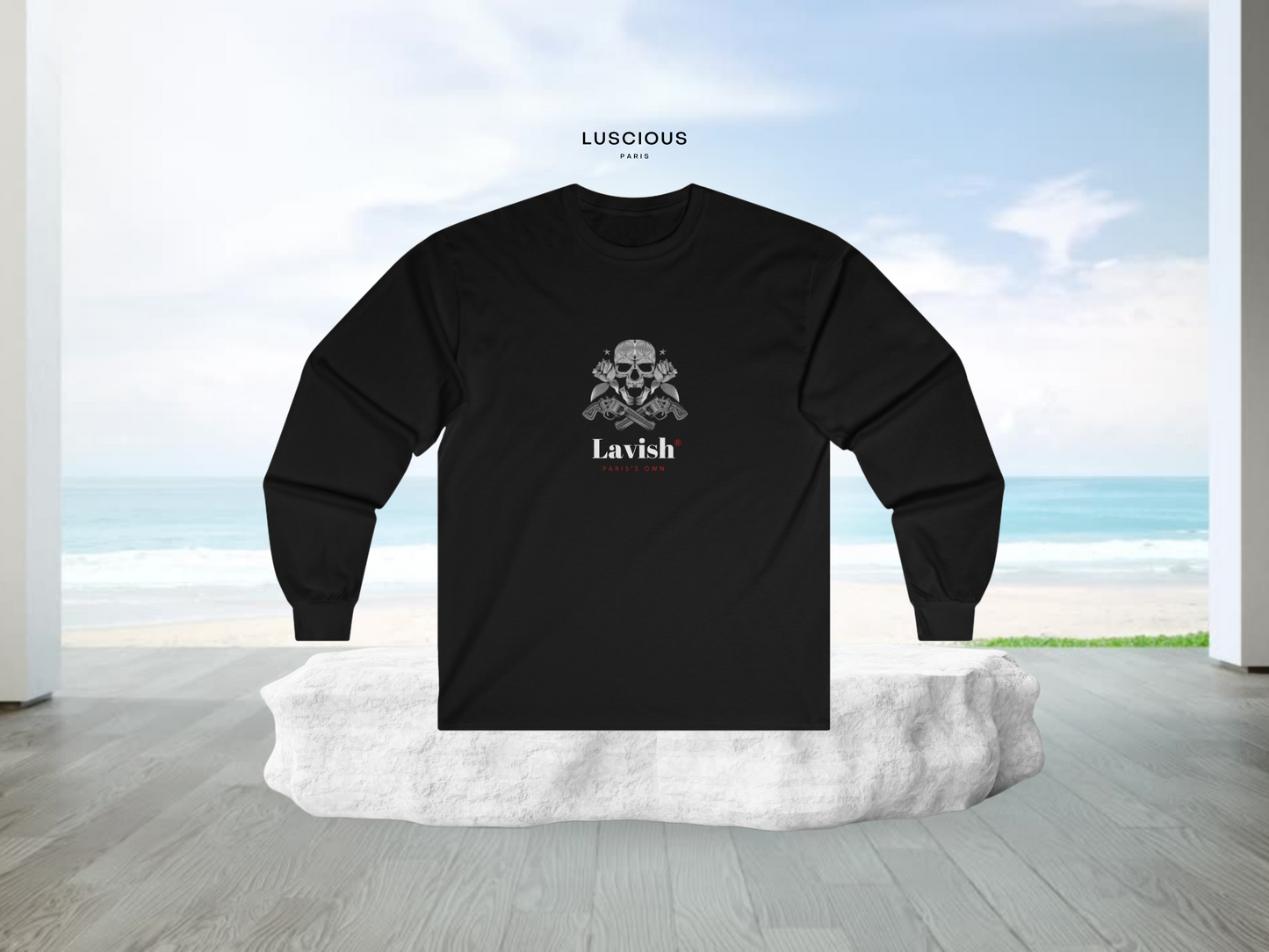 Midnight Luxe Lavish V2 Luxury Designer Purple Skull Luscious Paris Long Sleeve Streetwear Fashion