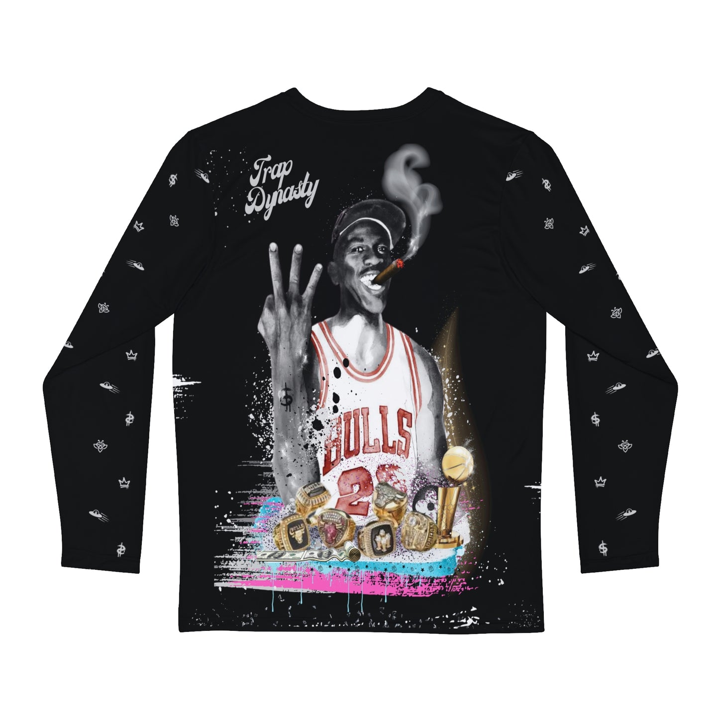 MICHAEL JORDAN Trap Dynasty Designer Luscious Paris Luxury Style Long Sleeve Streetwear Fashion