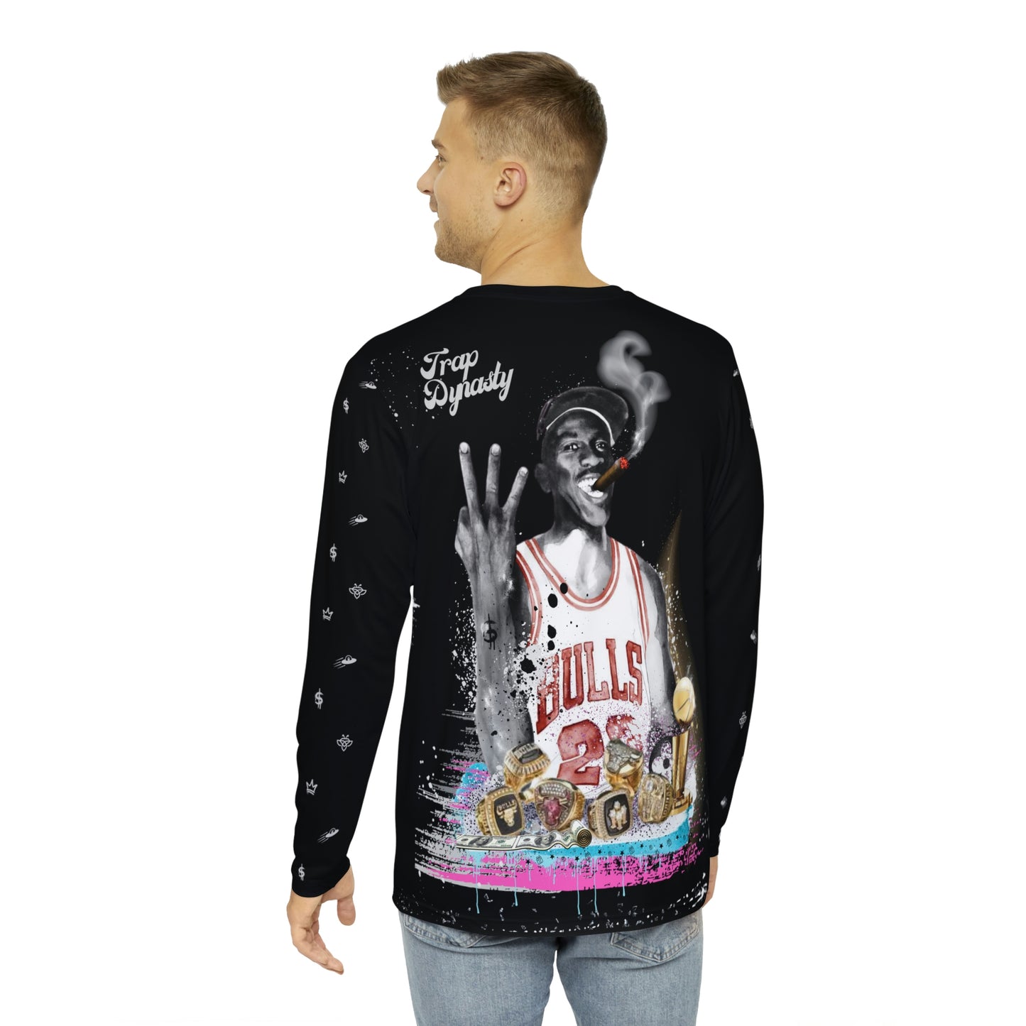 MICHAEL JORDAN Trap Dynasty Designer Luscious Paris Luxury Style Long Sleeve Streetwear Fashion