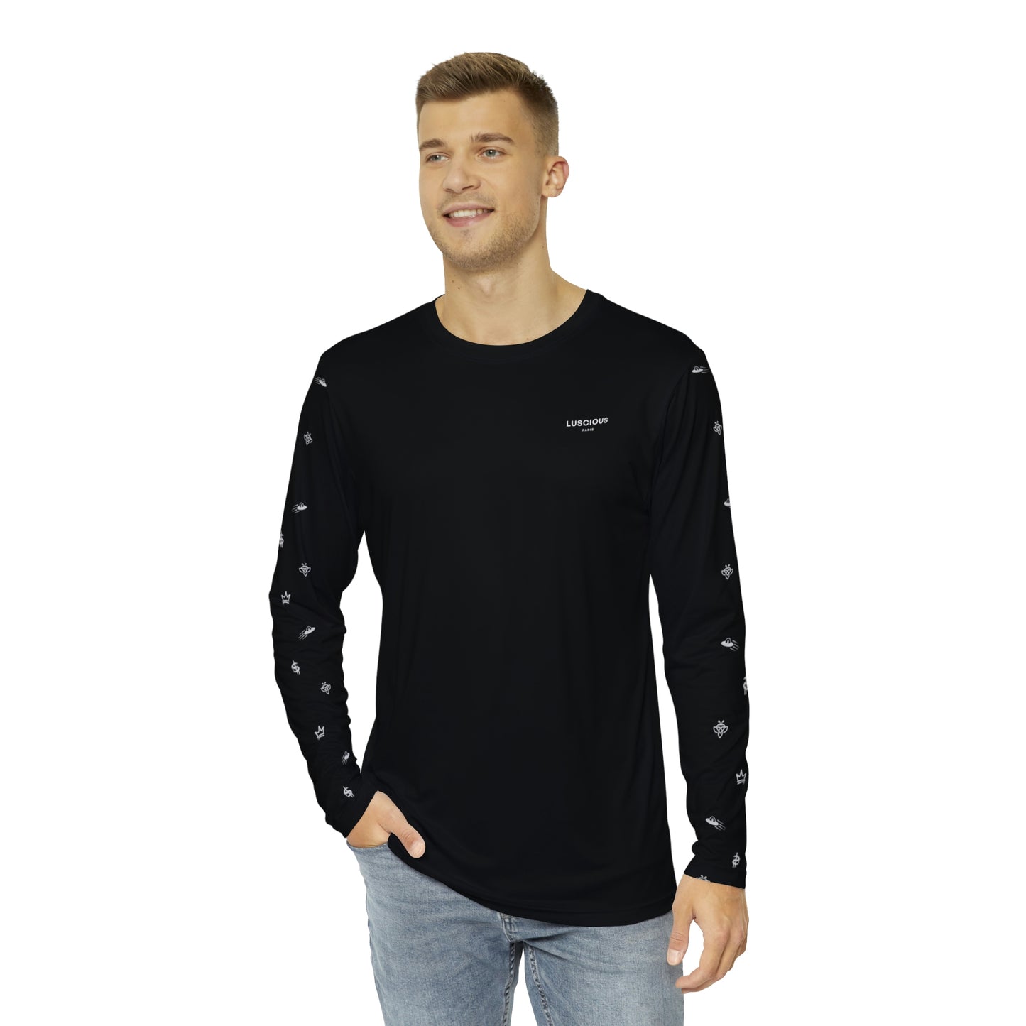 MARILYN MONROE Luscious Paris Lavish Designer Black Long Sleeve Luxury Designer Streetwear Fashion Style Shirt